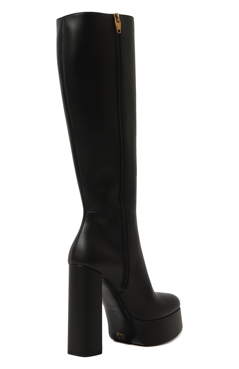 Кожаные сапоги brune BALMAIN черного цвета по цене 194000 руб., арт. BN1TA911LIRS, фото 5 Кожаные сапоги brune BALMAIN, арт. BN1TA911LIRS, фото 5