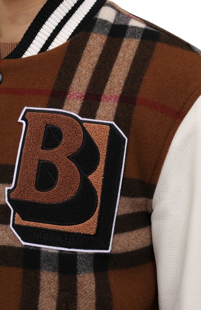 Комбинированный бомбер BURBERRY, арт. 8048691, фото 5