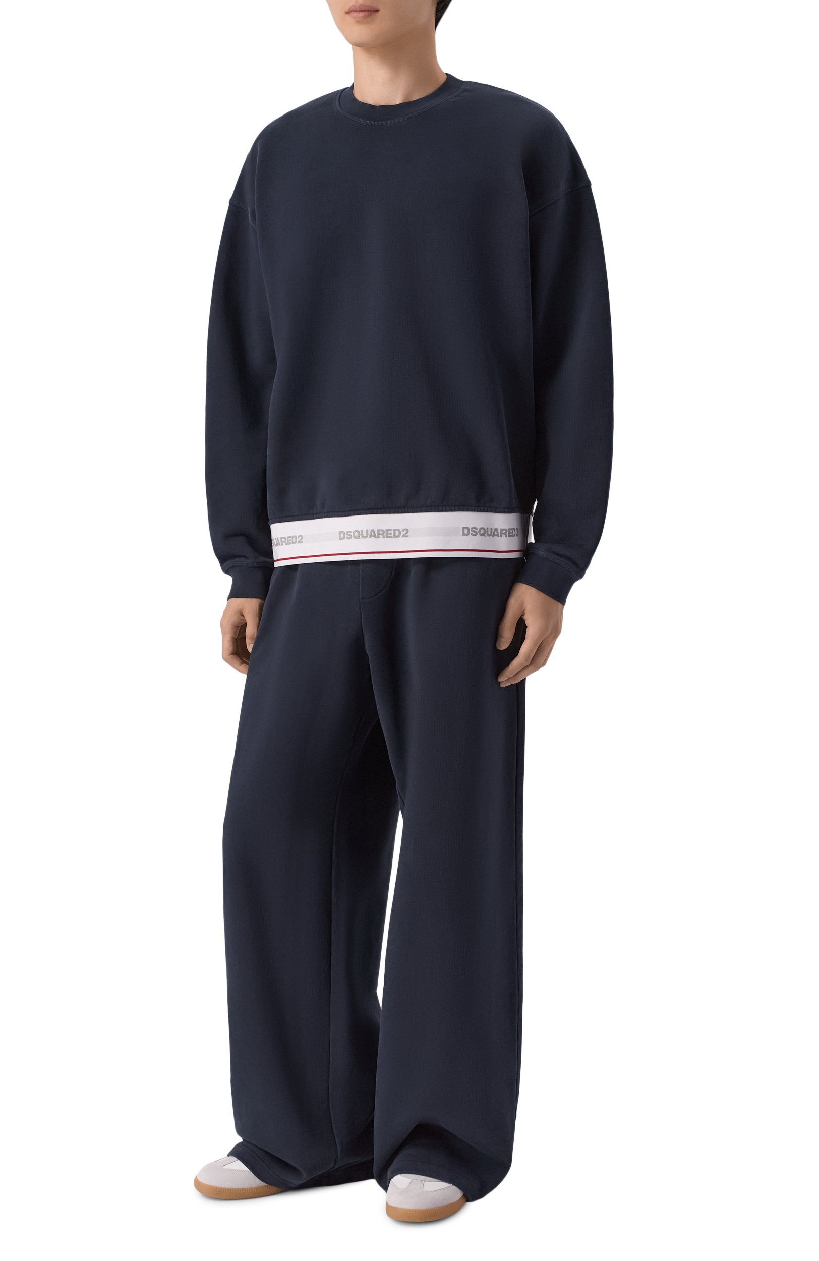 Хлопковый свитшот DSQUARED2 темно-синего цвета по цене 54450 руб., арт. S74GU0961/D25028, фото 2 Хлопковый свитшот DSQUARED2, арт. S74GU0961/D25028, фото 2