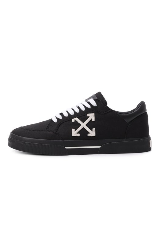 Текстильные кеды New Low Vulcanized Off-White 0MIA293C99FAB002 Чёрный  0MIA293C99FAB002 Фото 4