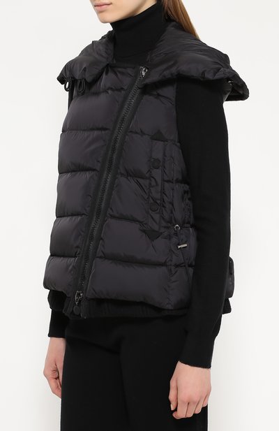 Пуховый жилет с капюшоном и косой молнией MONCLER, арт. B2-093-48962-80-53227, фото 3