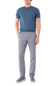 Мужской шерстяной джемпер CORNELIANI синего цвета, арт. 25M525-2525126 | Фото 2 (Драгоценные камни: Проставлено; Материал внешний: Шерсть; Мужское Кросс-КТ: Джемперы; Рукава: Короткие; Вырез: Круглый; Материал сплава: Проставлено; Принт: Без принта; Стили: Кэжуэл; Длина (для топов): Стандартные)