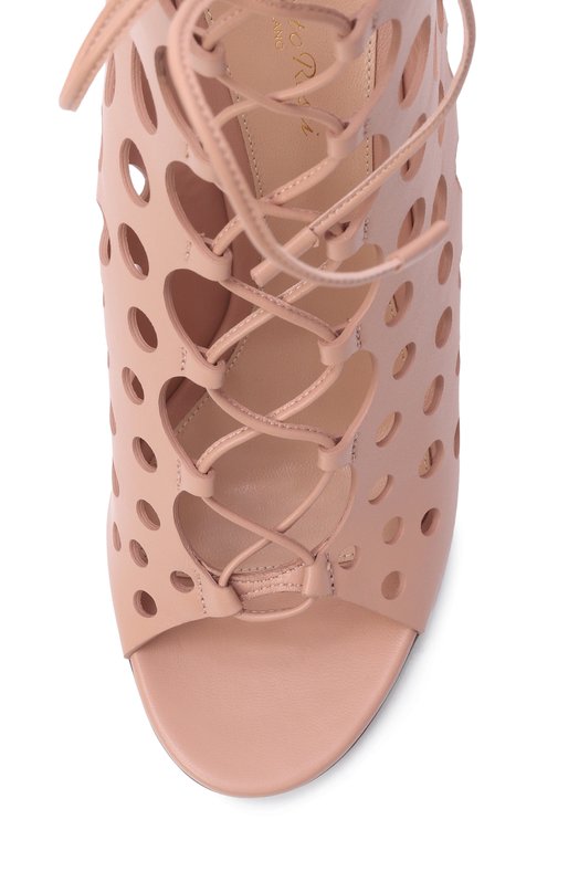 Кожаные ботильоны Gianvito Rossi G50645.15RIC.NXFPEAH Бежевый  G50645.15RIC.NXFPEAH Фото 6