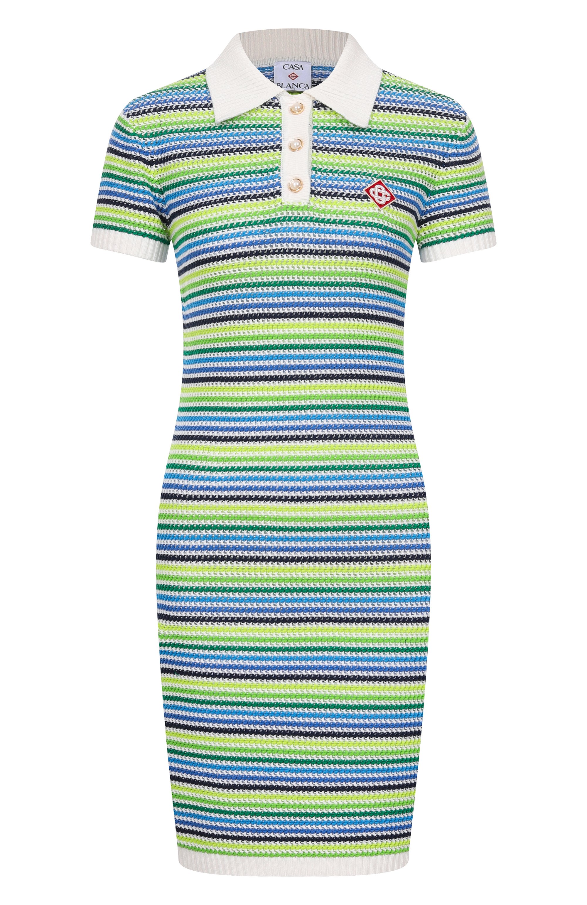 Хлопковое платье CASABLANCA, арт. W-SP26-KW-1366-01-EX-BC, фото 1