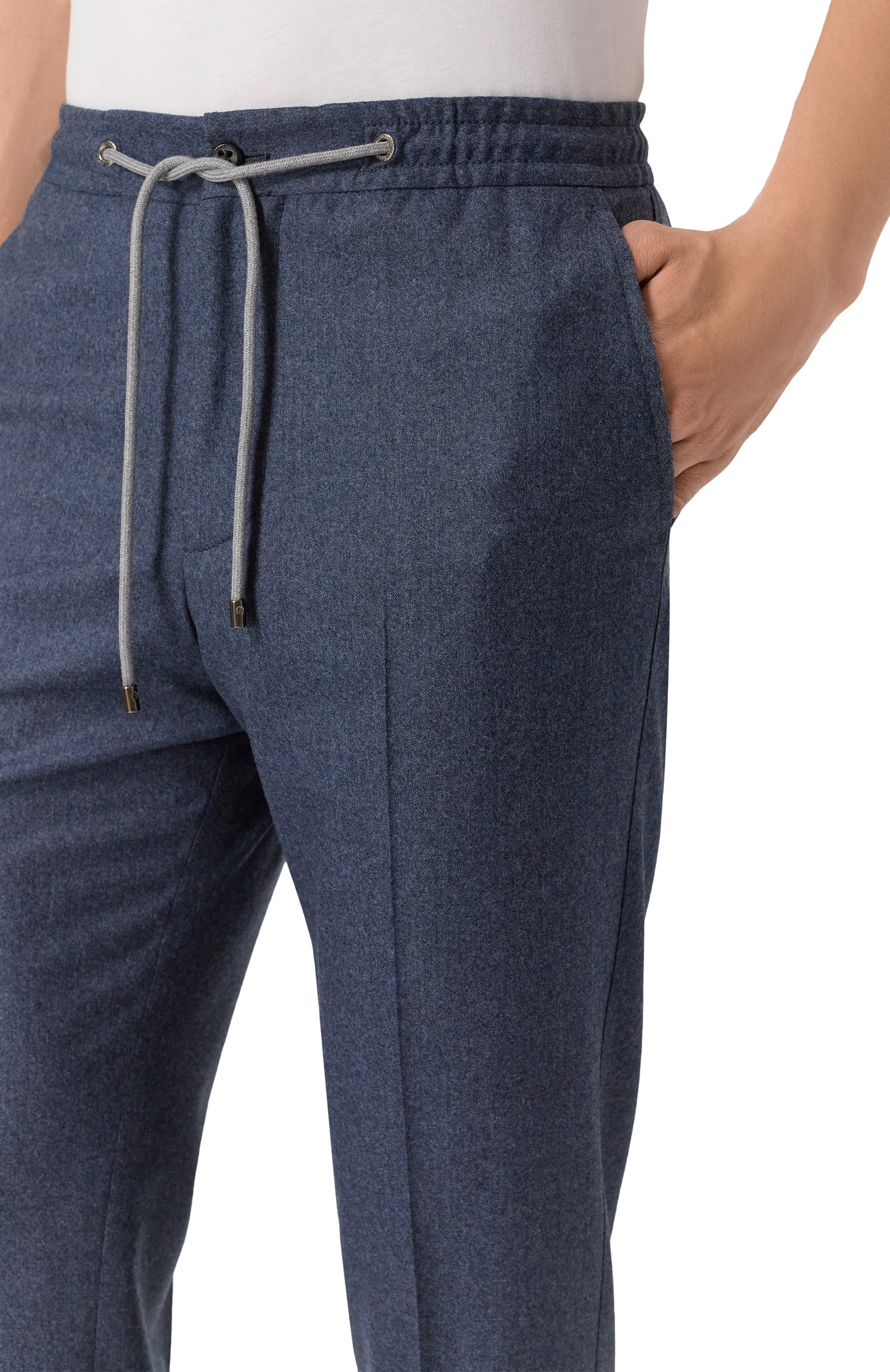 Шерстяные брюки CORNELIANI темно-синего цвета по цене 52050 руб., арт. 264L25-2618111, фото 5 Шерстяные брюки CORNELIANI, арт. 264L25-2618111, фото 5