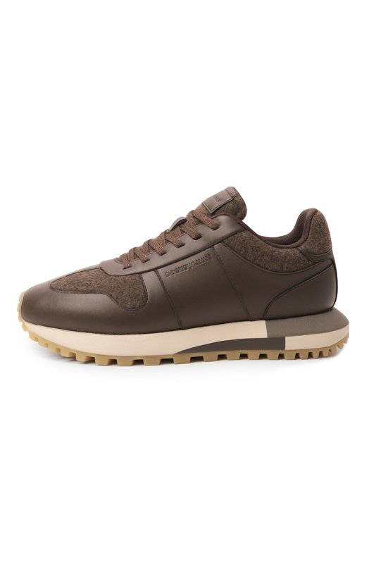 Комбинированные кроссовки Emporio Armani EM002851/AF18013 Коричневый  EM002851/AF18013 Фото 4