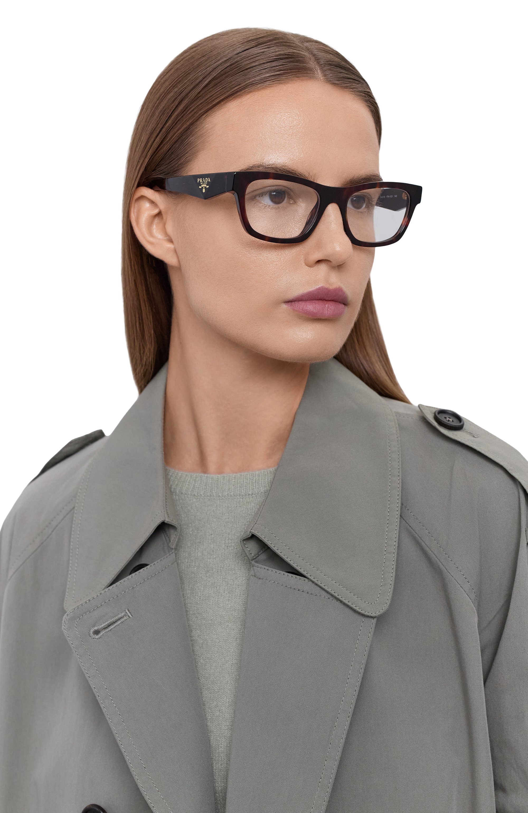 Оправа PRADA коричневого цвета по цене 42950 руб., арт. B01V-17N101, фото 2 Оправа PRADA, арт. B01V-17N101, фото 2