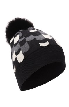 Шерстяная шапка с отделкой из норки PRADA, арт. 1H0603-2E68-F0207, фото 1