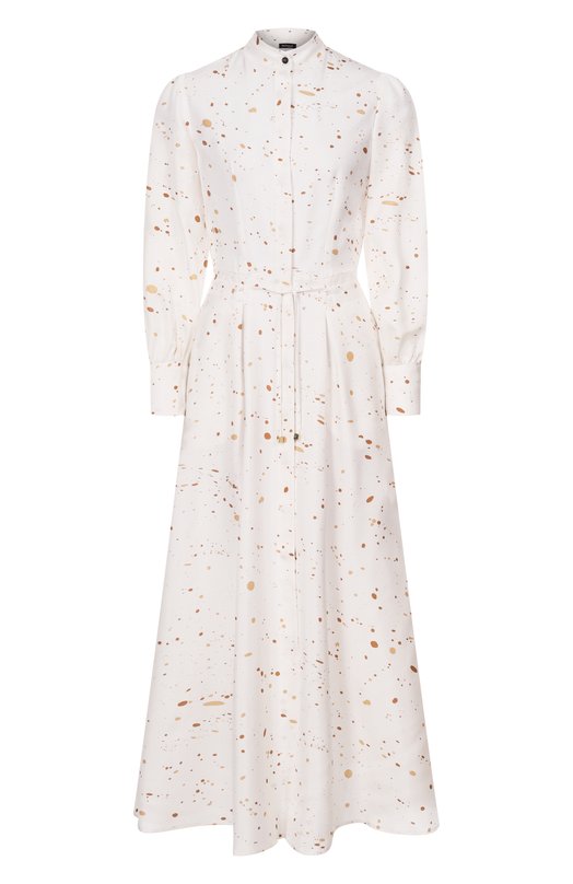 Шелковое платье Kiton D52302K0999G04 Белый D52302K0999G04