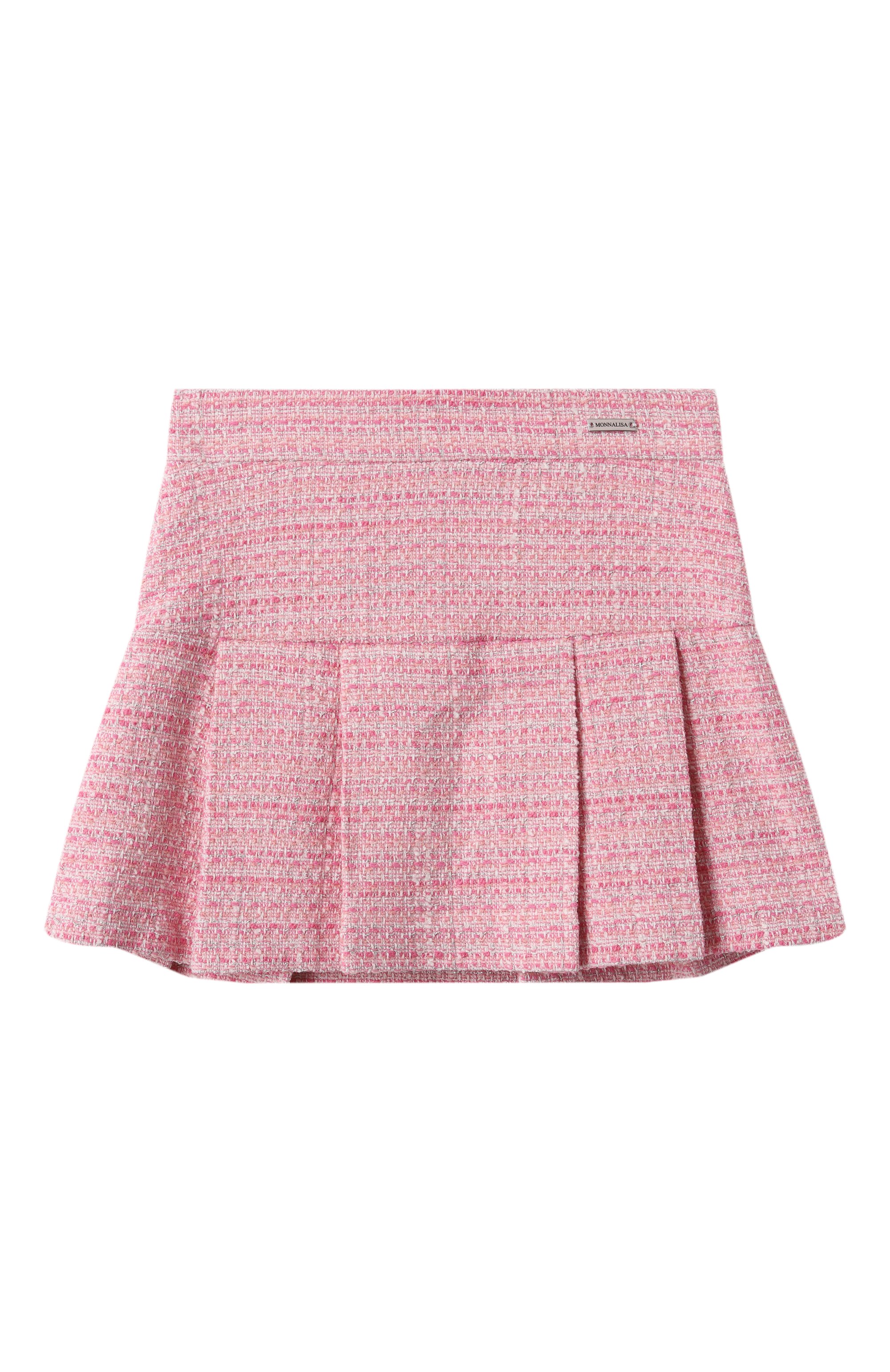 Твидовая юбка MONNALISA розового цвета по цене 19650 руб., арт. 71E703, фото 1 Твидовая юбка MONNALISA, арт. 71E703, фото 1
