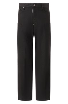 Мужские джинсы DSQUARED2 черного цвета, арт. S74LB1673/S39781 | Фото 1 (Длина (брюки, джинсы): Стандартные; Драгоценные камни: Проставлено; Материал сплава: Проставлено; Детали: Накладные карманы; Кросс-КТ: Деним; Силуэт М (брюки): Прямые; Материал внешний: Деним, Хлопок; Стили: Гранж, Повседневный)
