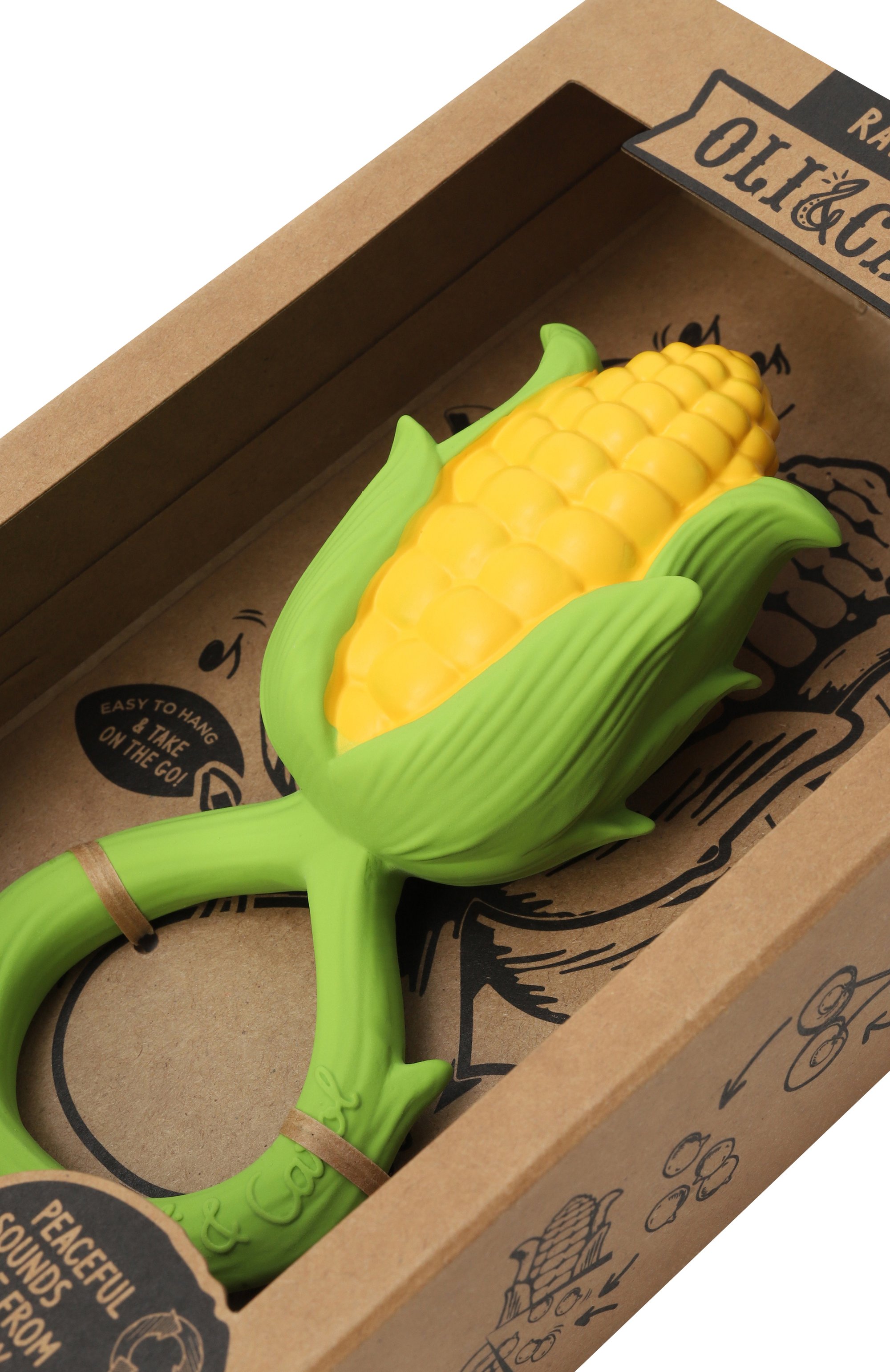 Погремушка-прорезыватель corn OLI&CAROL, арт. L-RATTLE-CORN, фото 2