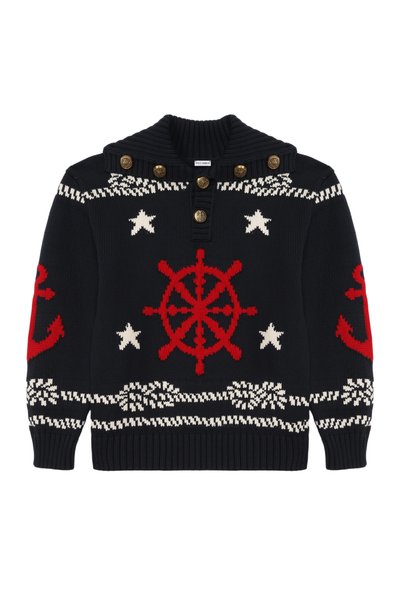 Свитер из шерсти и хлопка DOLCE & GABBANA, арт. L4KWK9/JGMLX