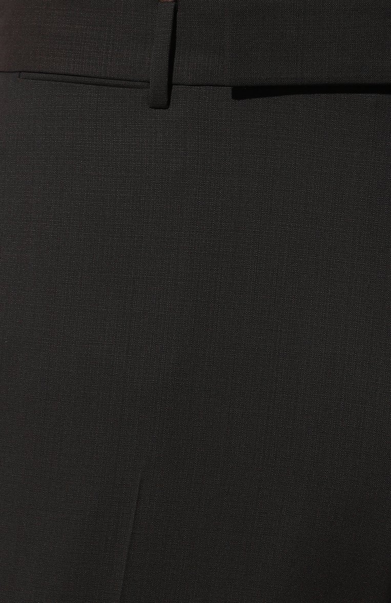 Мужские шерстяные брюки ZEGNA темно-коричневого цвета, арт. 727F10A7/75TB12 | Фото 5 (Материал сплава: Проставлено; Материал внешний: Шерсть; Длина (брюки, джинсы): Стандартные; Драгоценные камни: Проставлено; Случай: Формальный; Стили: Классический)