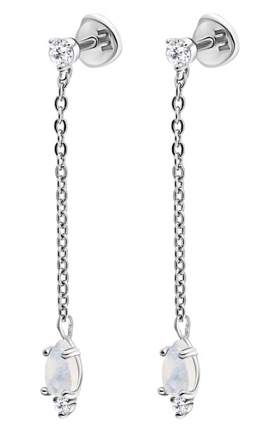 Серьги water с лунными камнями MOONKA, арт. wt-er-mns, фото 3