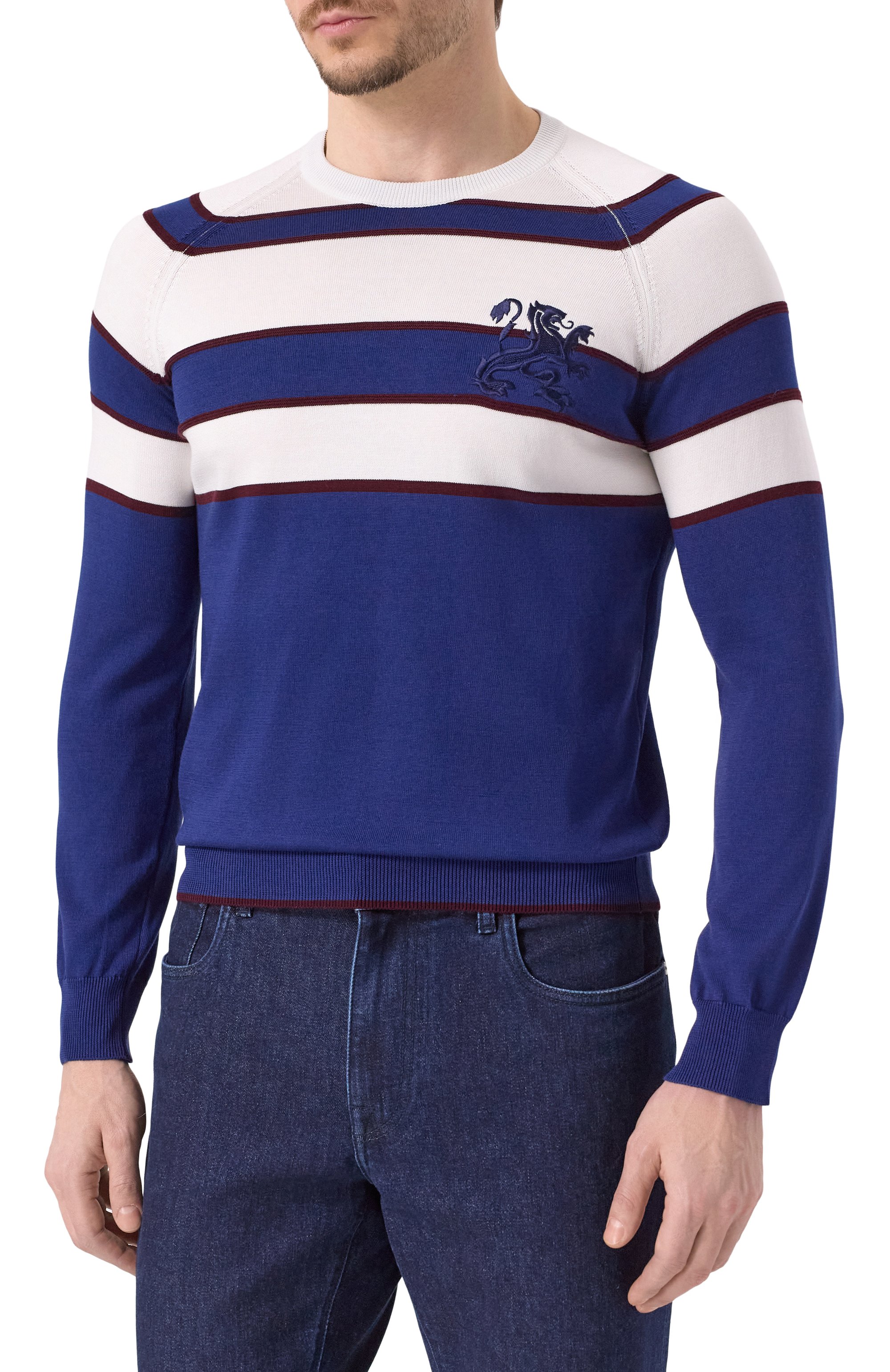 Джемпер из хлопка и шелка ZILLI, арт. KRN001M0142VBLS00, фото 3