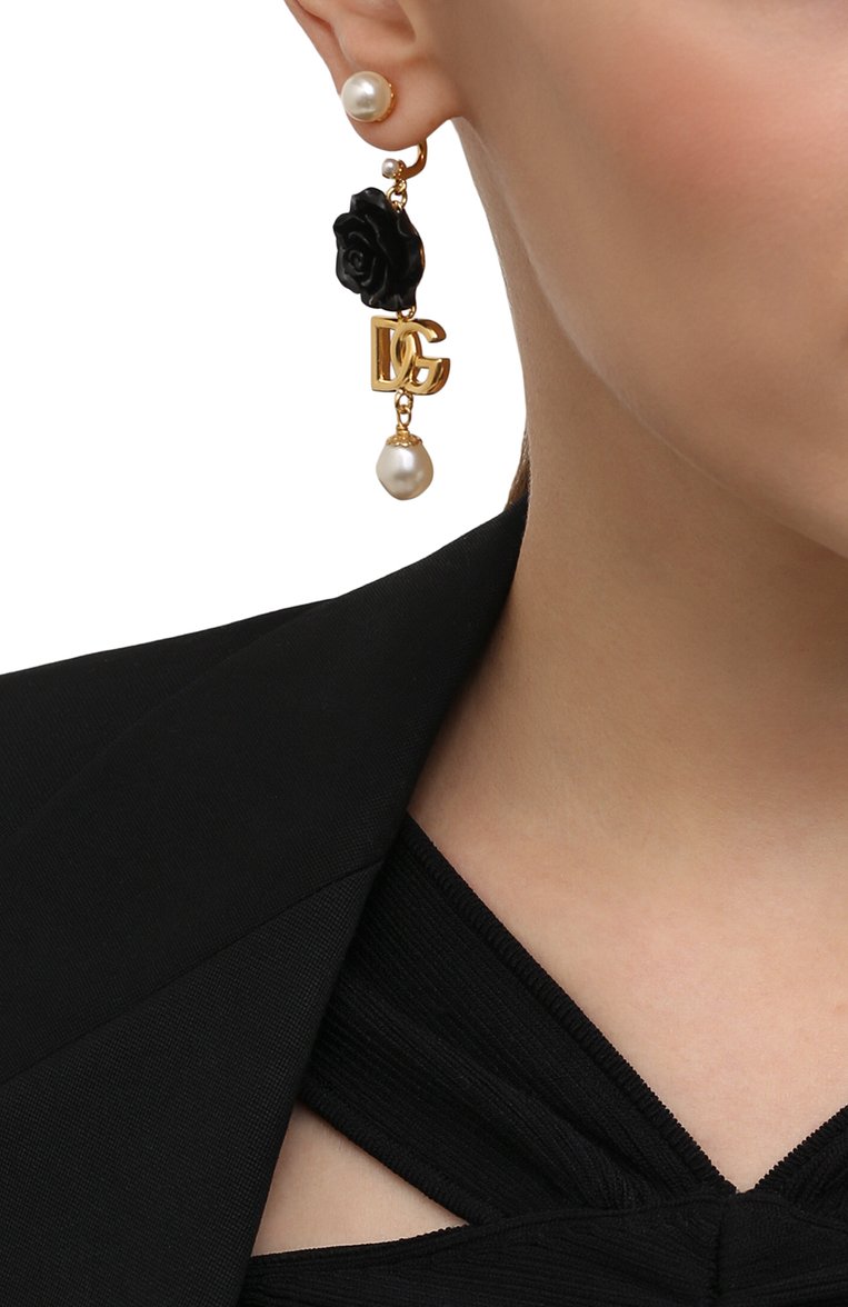 Женские серьги DOLCE & GABBANA золотого цвета, арт. WEN8R1/W1111 | Фото 2 (Материал: Металл; Региональные ограничения белый список (Axapta Mercury): Не проставлено; Нос: Не проставлено)