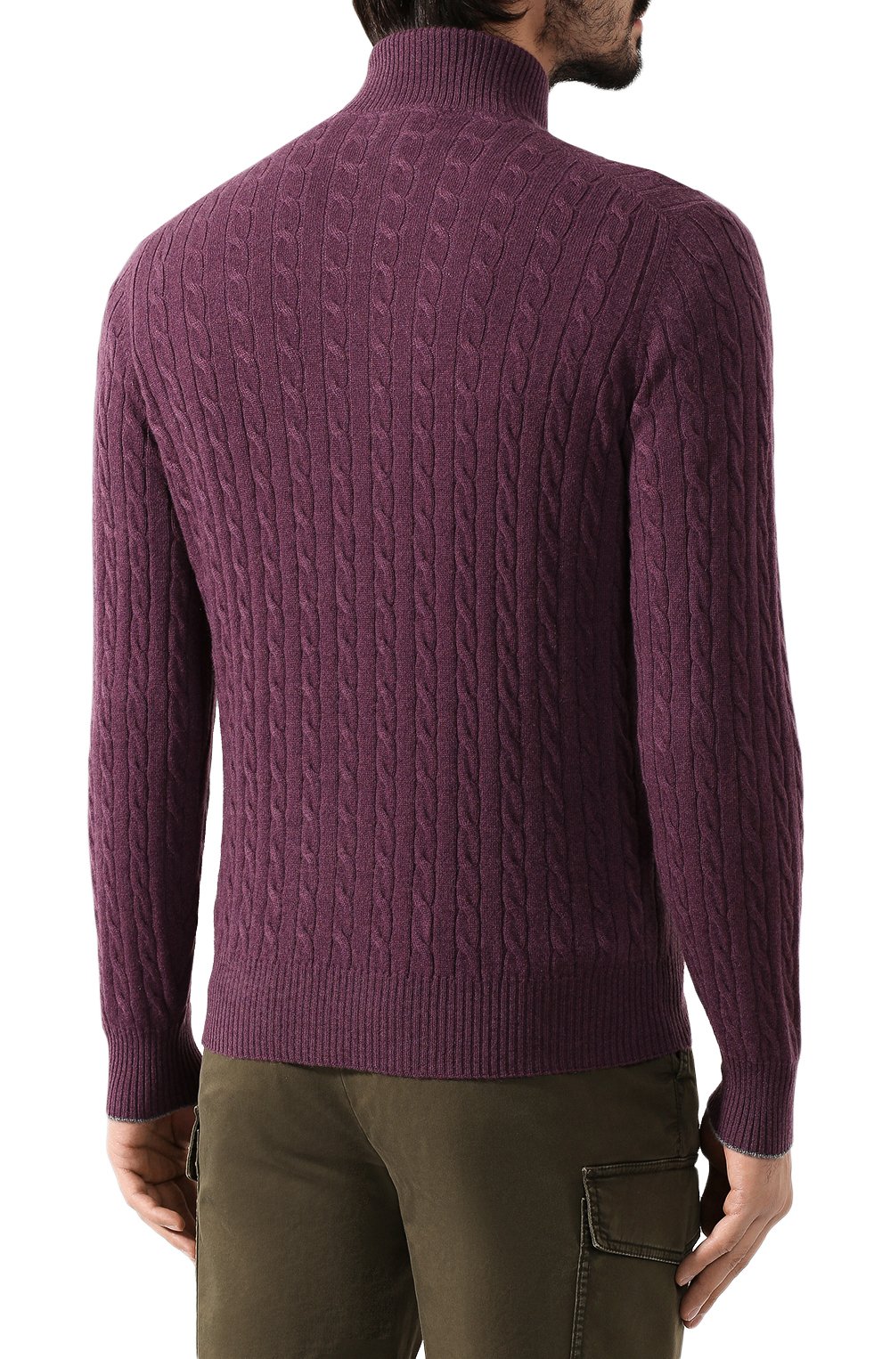 Кашемировый джемпер BRUNELLO CUCINELLI фиолетового цвета по цене 135000 руб., арт. M2226454, фото 4 Кашемировый джемпер BRUNELLO CUCINELLI, арт. M2226454, фото 4