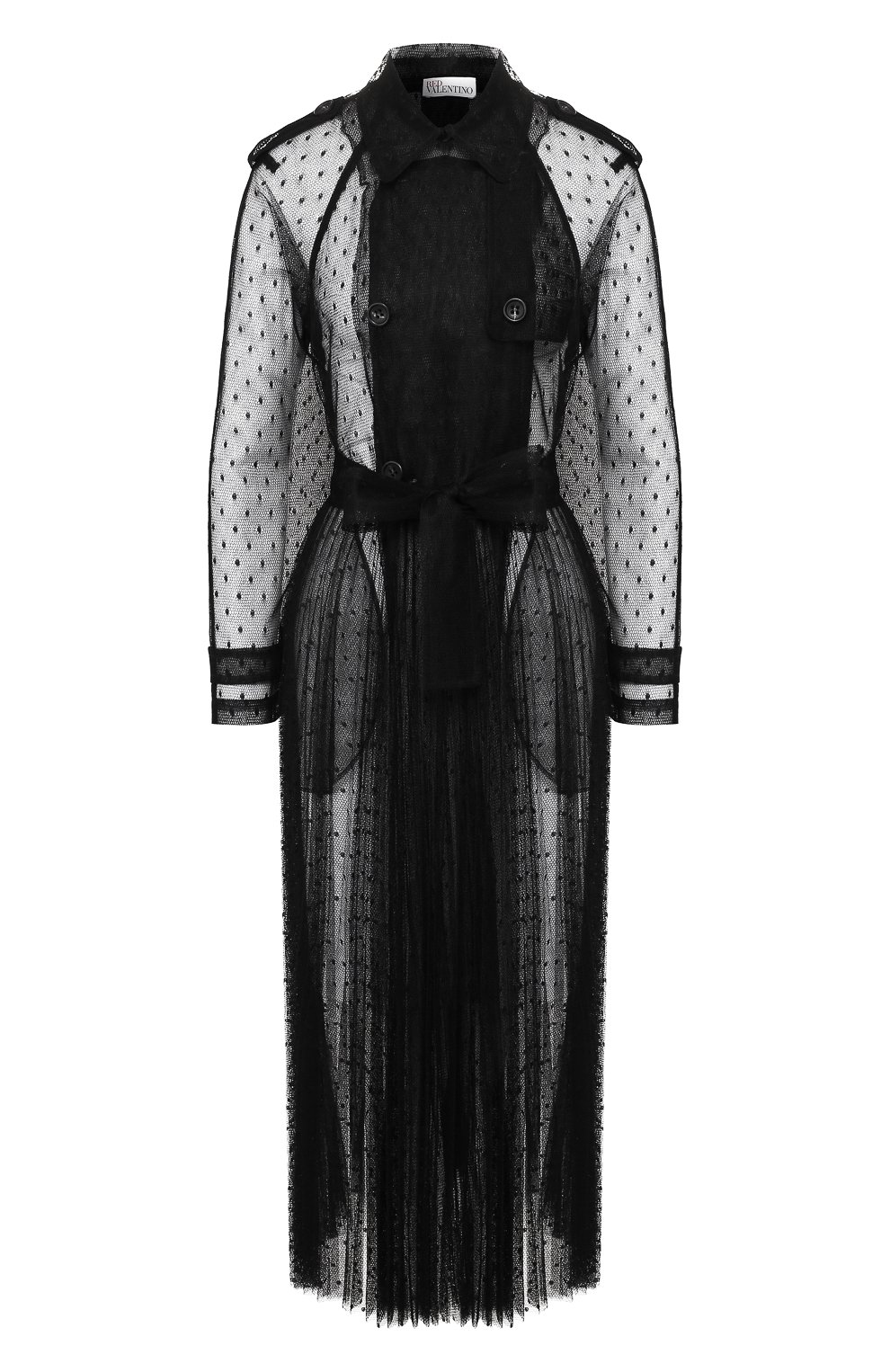 Тренч REDVALENTINO черного цвета по цене 137500 руб., арт. TR3CHA30/428, фото 1 Тренч REDVALENTINO, арт. TR3CHA30/428, фото 1