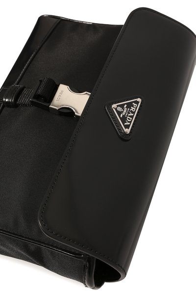 Текстильная сумка PRADA черного цвета по цене 120000 руб., арт. 2VD044-789-F0002-OOO, фото 3 Текстильная сумка PRADA, арт. 2VD044-789-F0002-OOO, фото 3