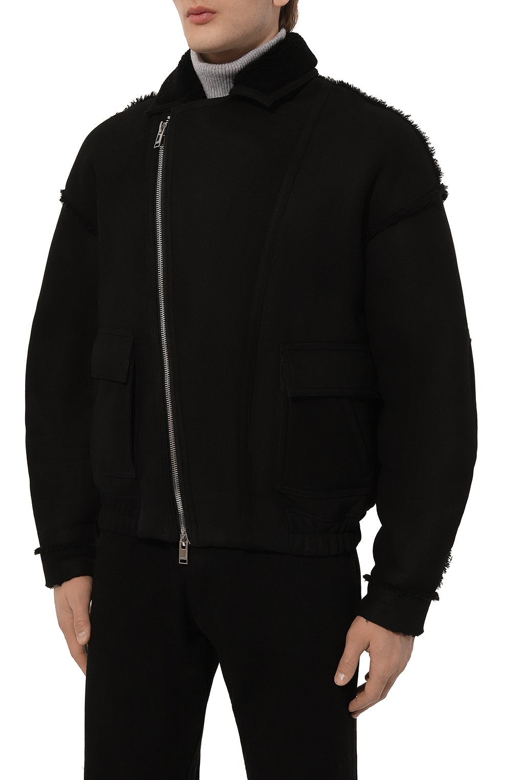 Дубленка JACOB LEE черного цвета по цене 386500 руб., арт. MSJ071AW24GB, фото 3 Дубленка JACOB LEE, арт. MSJ071AW24GB, фото 3