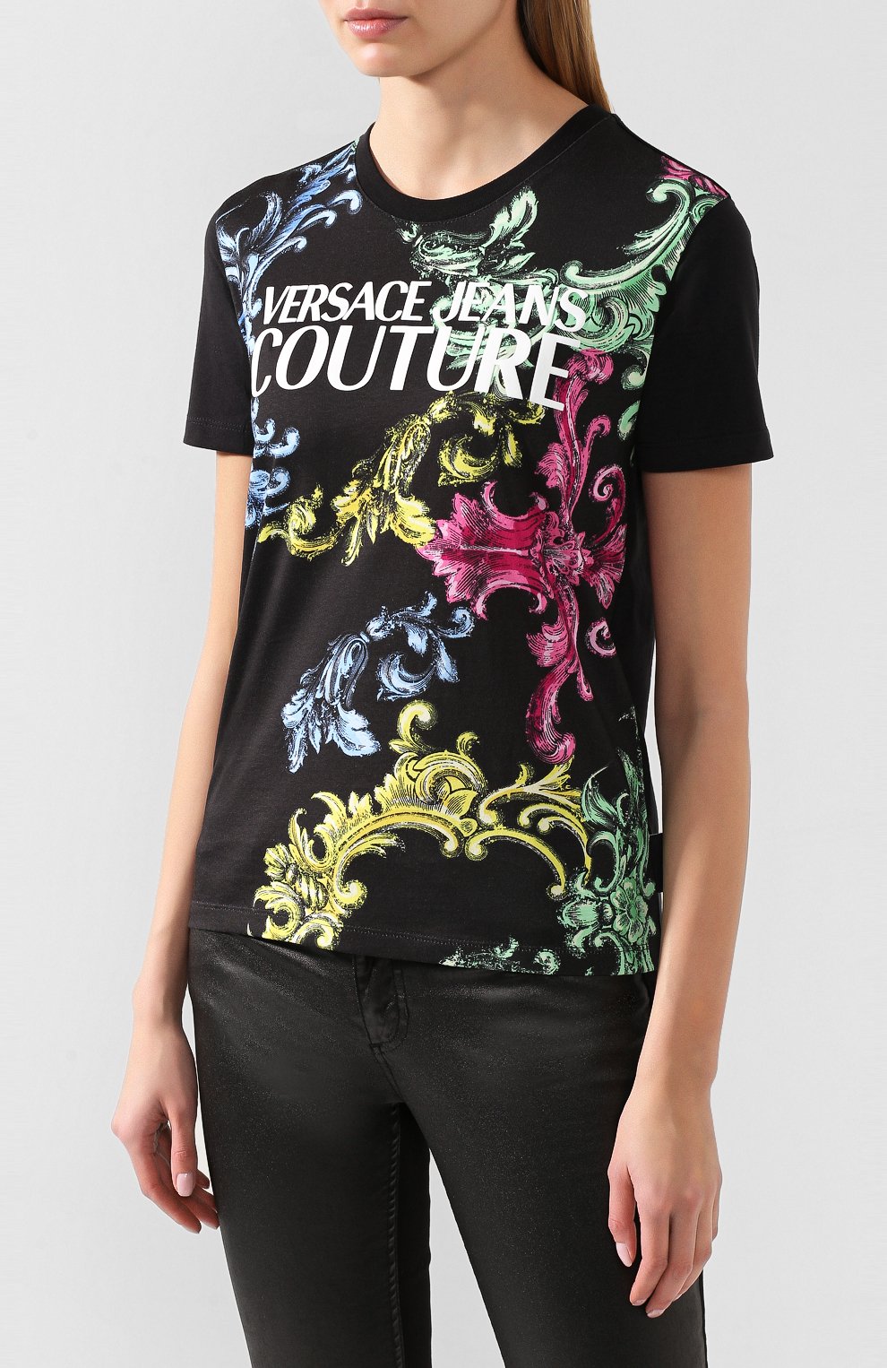 Хлопковая футболка VERSACE JEANS COUTURE, арт. B2HUB7M3-UDM613 62/30288, фото 3