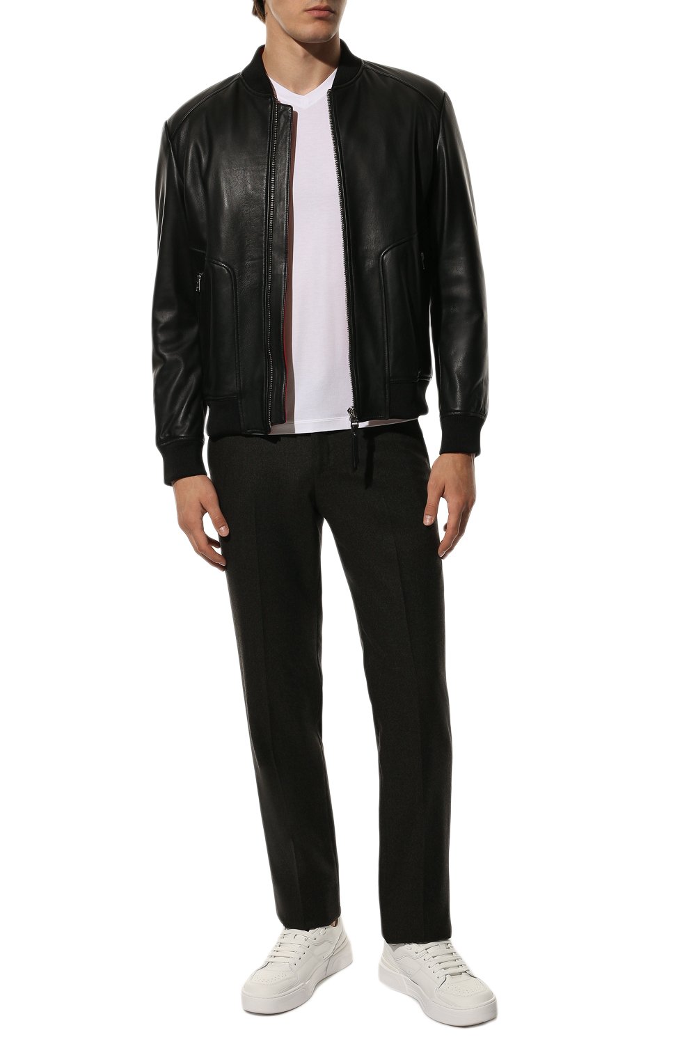 Кожаный бомбер HUGO, арт. 50481934, фото 2