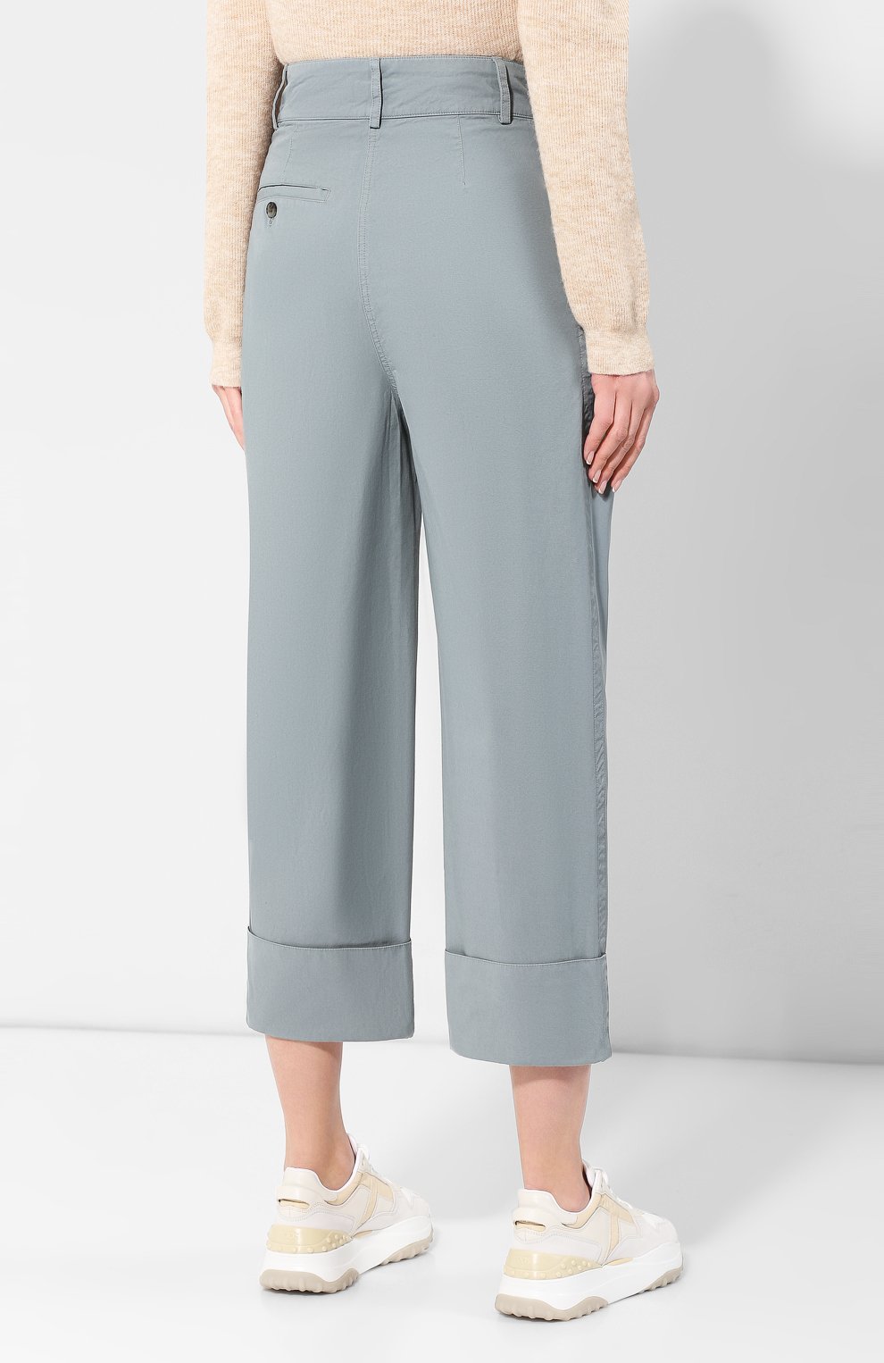 Хлопковые брюки ACNE STUDIOS зеленого цвета по цене 23950 руб., арт. AK0077, фото 4 Хлопковые брюки ACNE STUDIOS, арт. AK0077, фото 4