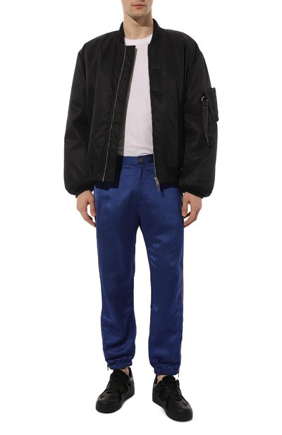 Джоггеры из вискозы и льна GUCCI, арт. 576549 XDAQM, фото 2