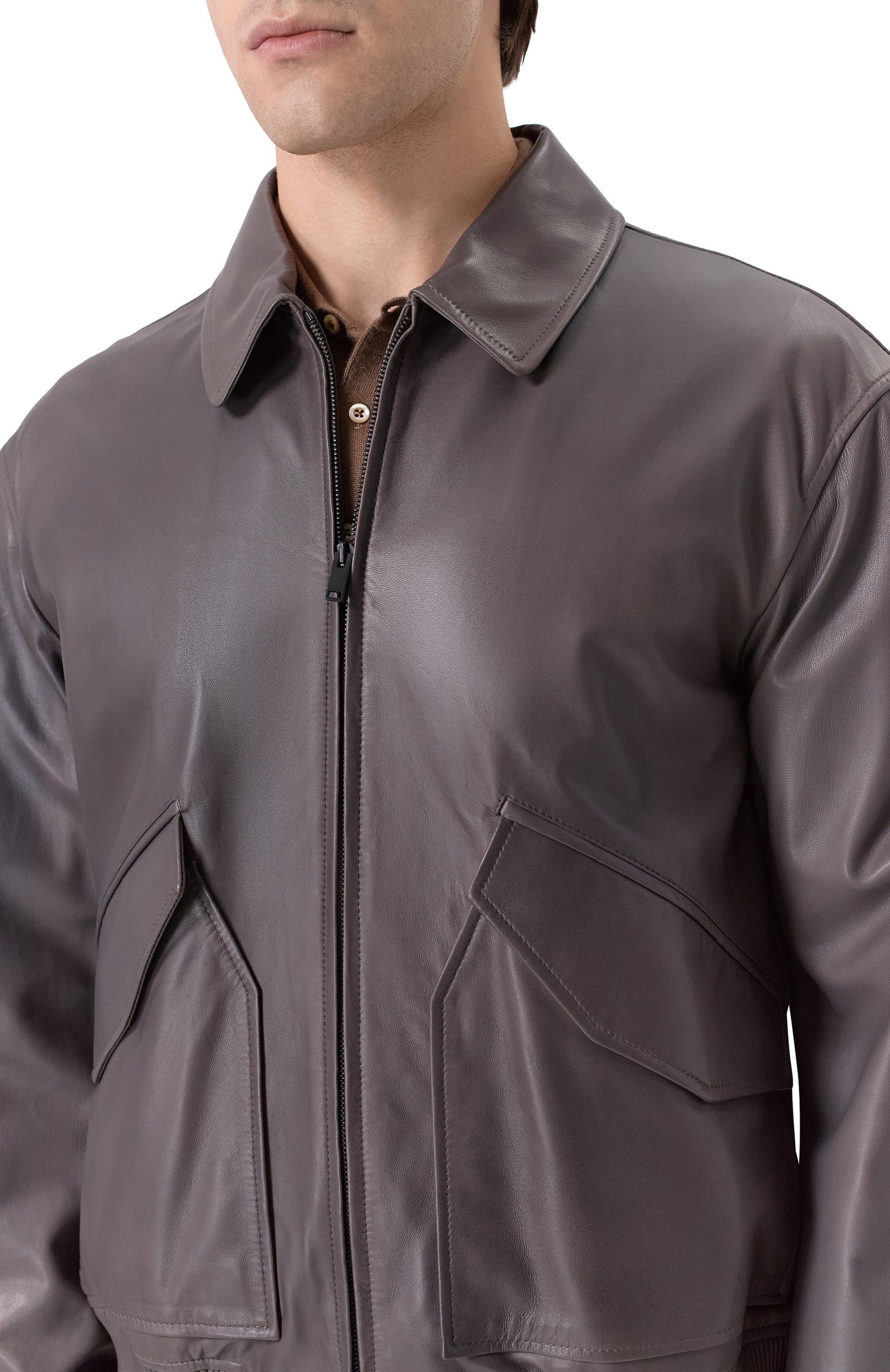 Кожаный бомбер MVST, арт. 54205/48-56, фото 5