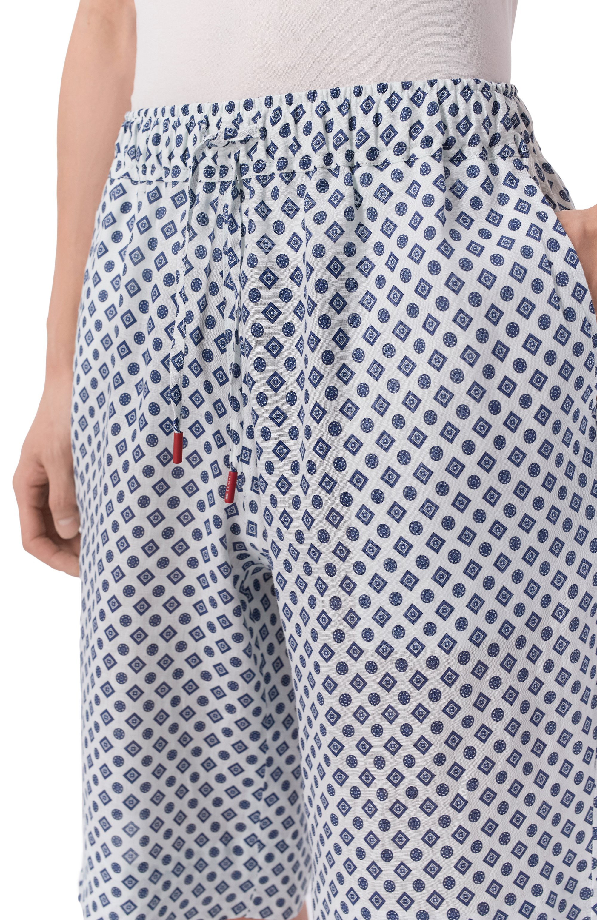 Льняные шорты KITON белого цвета по цене 174500 руб., арт. UPN005H09719, фото 5 Льняные шорты KITON, арт. UPN005H09719, фото 5