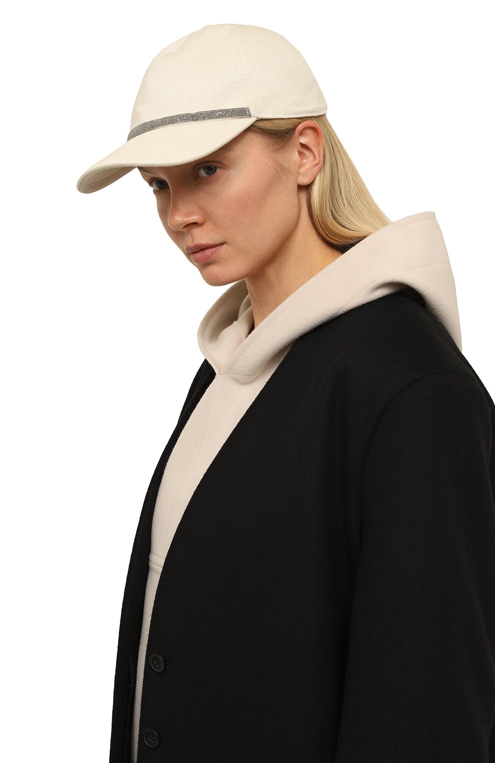 Бейсболка из хлопка и вискозы BRUNELLO CUCINELLI, арт. MCAP90146, фото 2