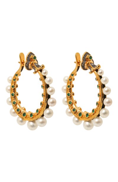 Серьги seascape QUEENSBEE золотого цвета по цене 145330 руб., арт. 202310, фото 3 Серьги seascape QUEENSBEE, арт. 202310, фото 3