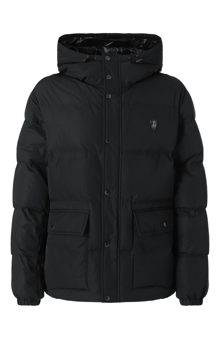 Мужская пуховик BURBERRY черного цвета, арт. 8104918 | Фото 1 (Рукава: Длинные; Материал подклада: Синтетический материал; Длина (верхняя одежда): Короткие; Мужское Кросс-КТ: пуховик-короткий; Кросс-КТ: Пуховик; Стили: Кэжуэл; Материал утеплителя: Пух и перо; Материал внешний: Синтетический материал)
