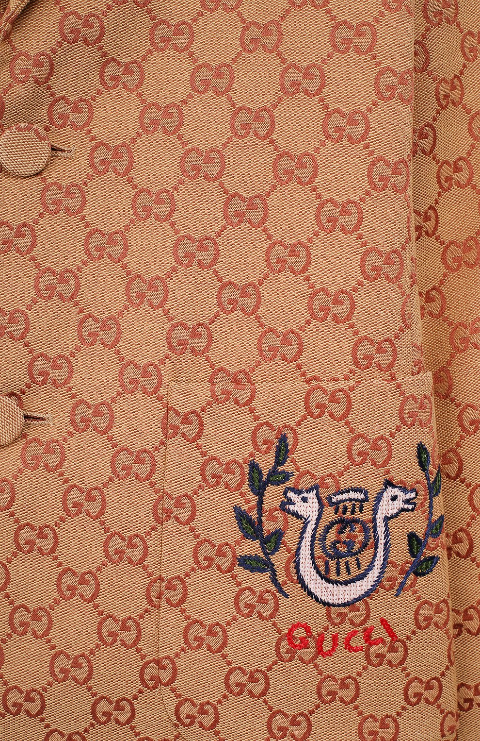 Хлопковый пиджак GUCCI, арт. 574013/XWAGF, фото 3