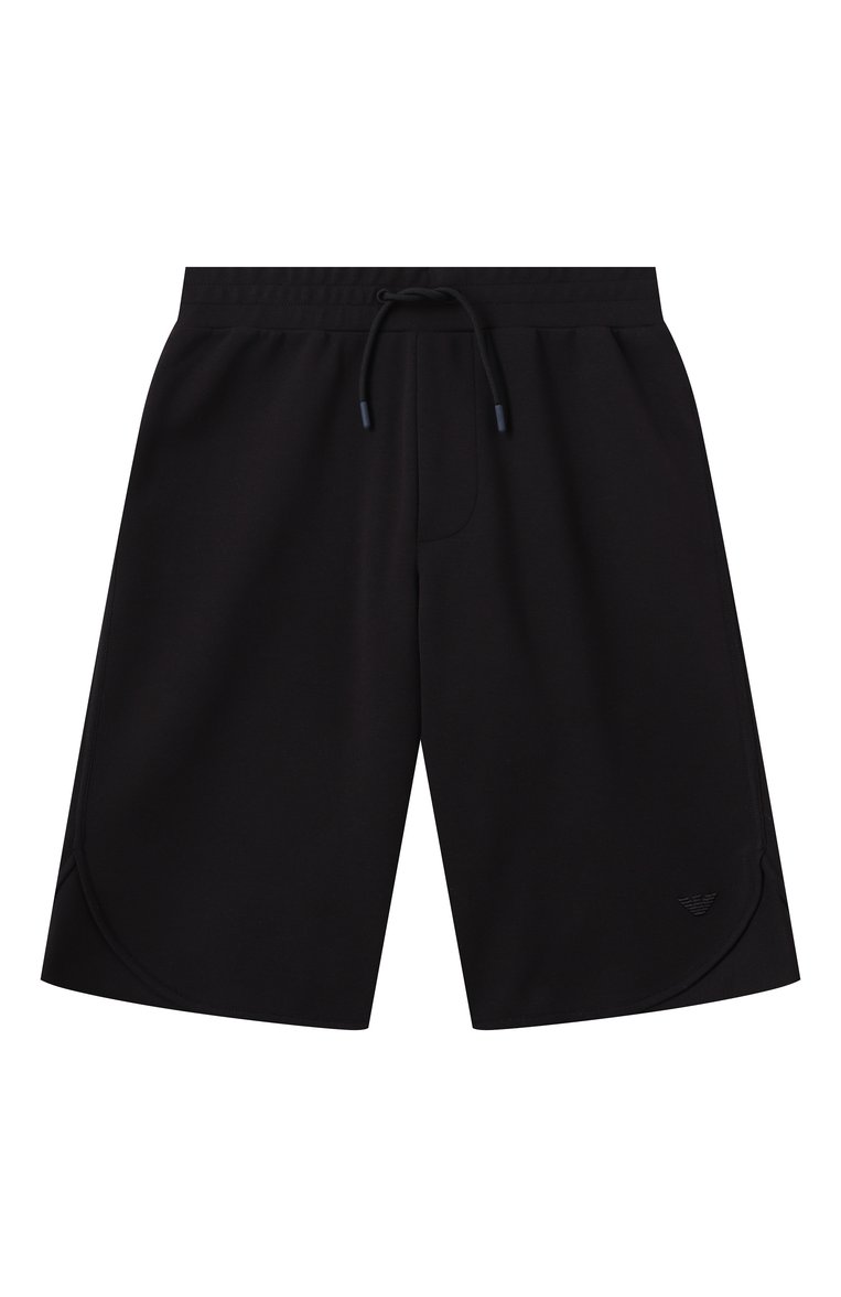 Детского комплект из футболки и шорт EMPORIO ARMANI черно-белого цвета, арт. EB000169/AF13218 | Фото 4 (Рукава: Короткие; Мальчики Кросс-КТ: Костюмы-спорт; Материал внешний: Синтетический материал; Автоматизация состава: Проставлено; Автоматизация ТО: Проставлено; Ростовка одежда: 6 лет | 116 см, 7 лет | 122 см, 8 лет | 128 см, 10 - 11 лет | 140 - 146см, 13 - 15 лет | 158 см, 16 лет | 164 см, 4 года | 104 см, 5 лет | 110 см)