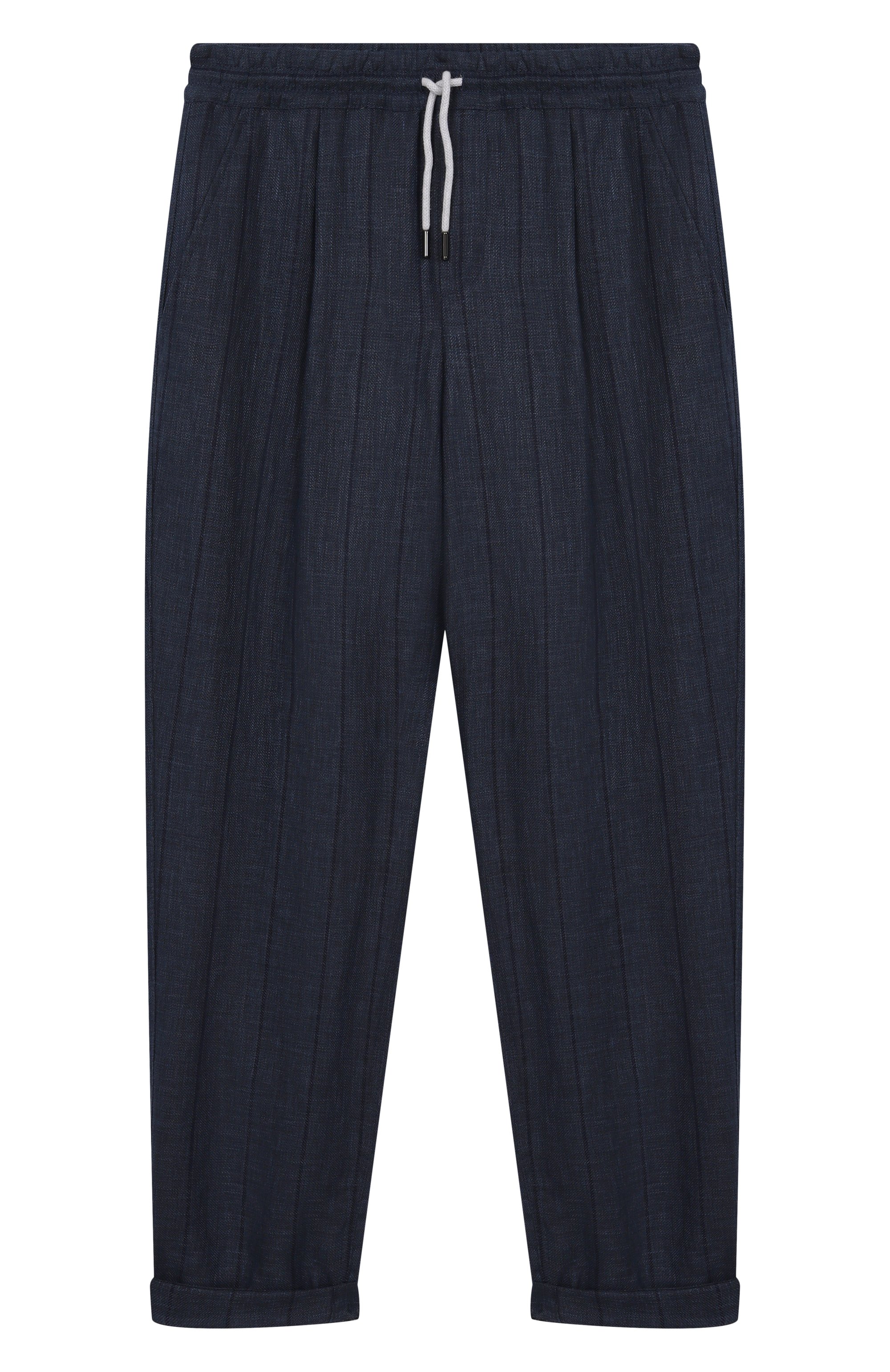 Брюки из шерсти и льна BRUNELLO CUCINELLI, арт. BR484P503C, фото 1