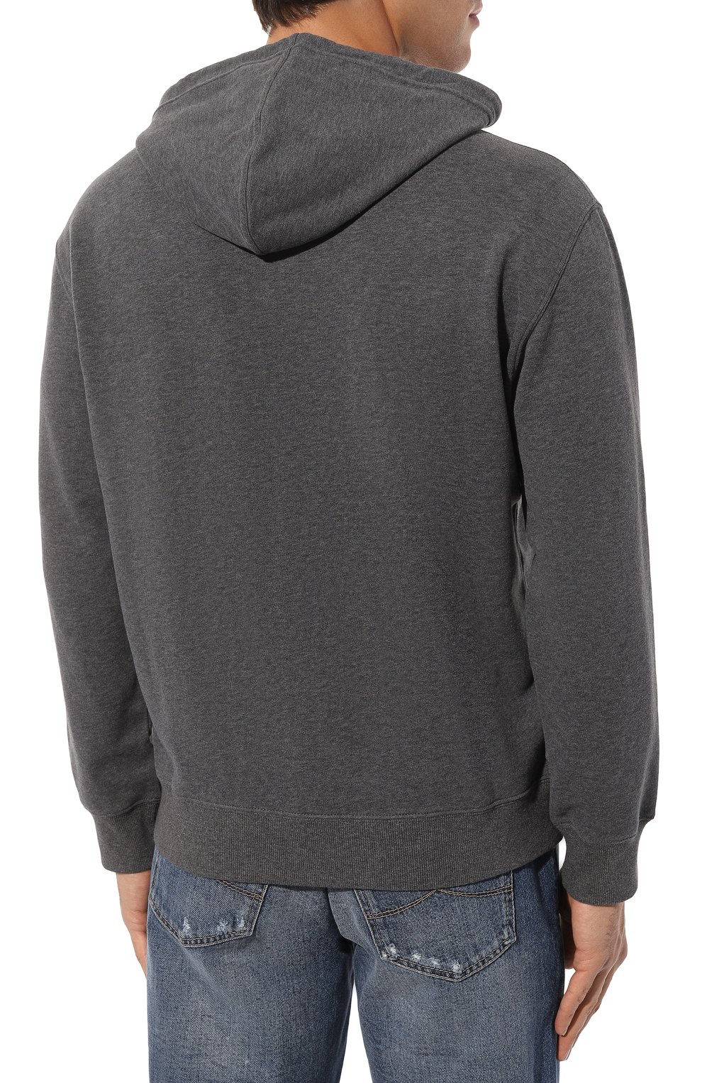 Хлопковое худи BRUNELLO CUCINELLI темно-серого цвета по цене 89950 руб., арт. MTU143452, фото 4 Хлопковое худи BRUNELLO CUCINELLI, арт. MTU143452, фото 4