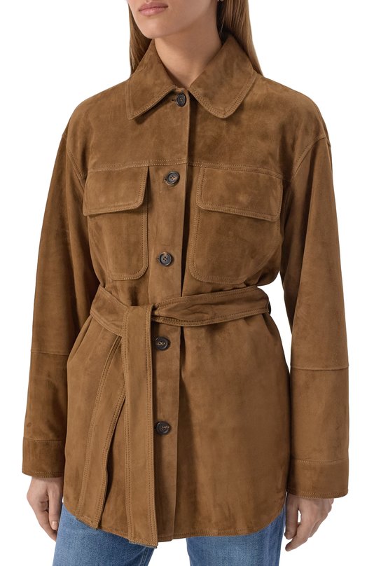 Замшевая куртка Brunello Cucinelli MPCAI7452P Коричневый  MPCAI7452P Фото 3