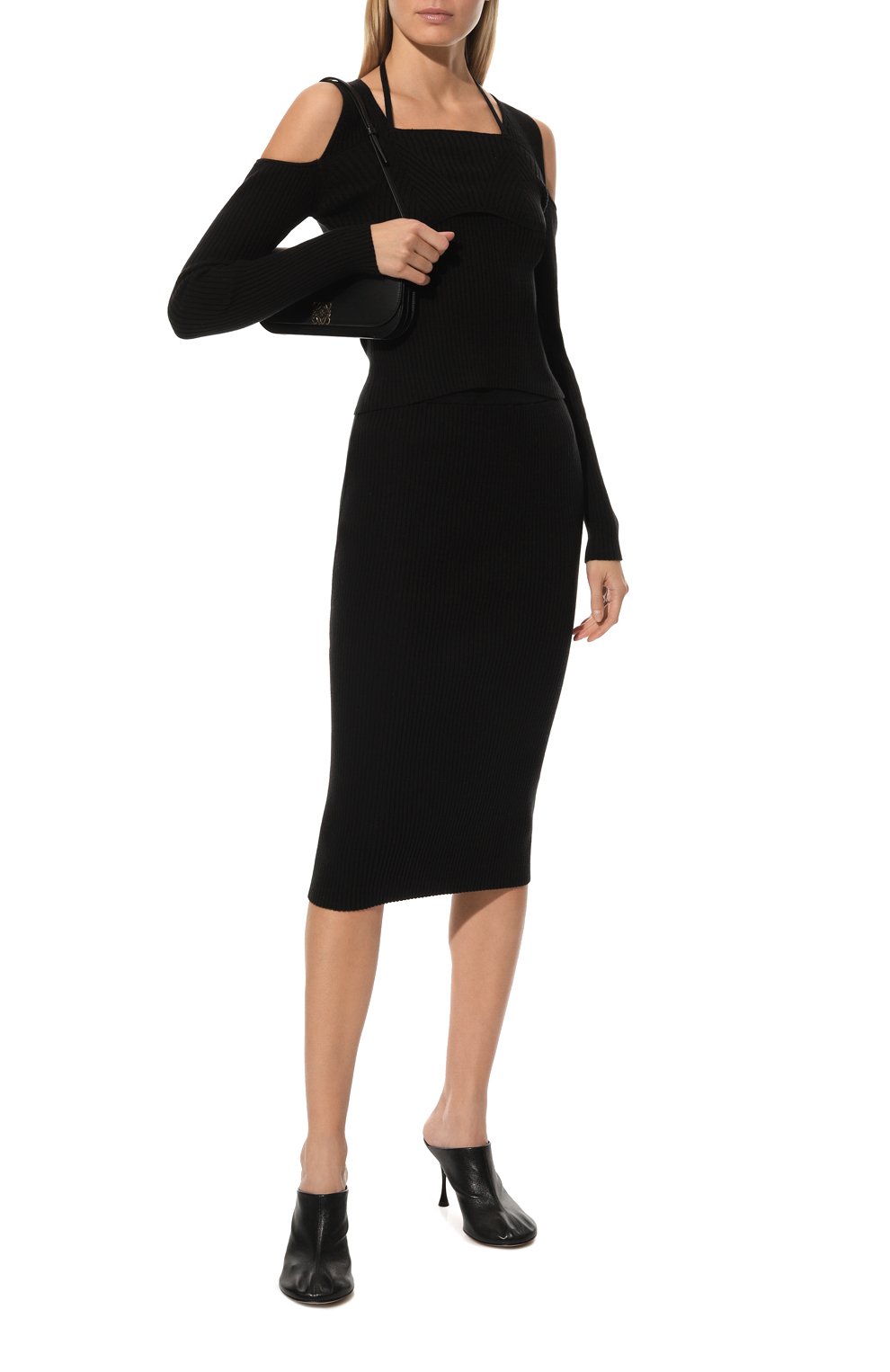 Хлопковая юбка VERSACE JEANS COUTURE, арт. 73HAEM29-73DPM29 RIB STRETCH FIL./CM01G, фото 2