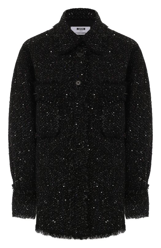 

Твидовая рубашка MSGM, Чёрный