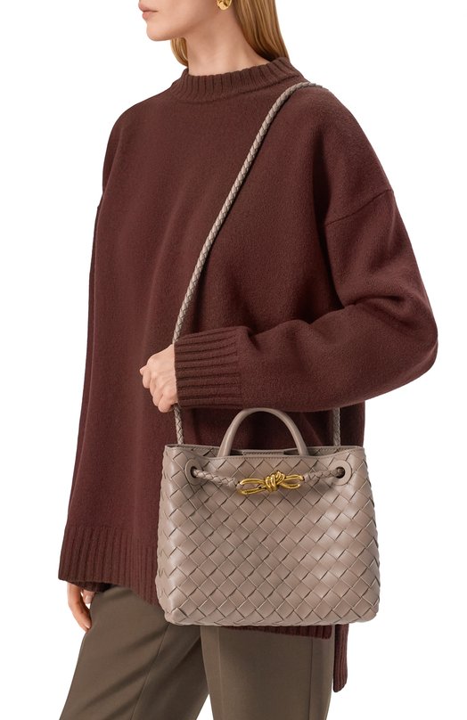 Сумка Andiamo small Bottega Veneta 766014/VCPP1 Бежевый  766014/VCPP1 Фото 2
