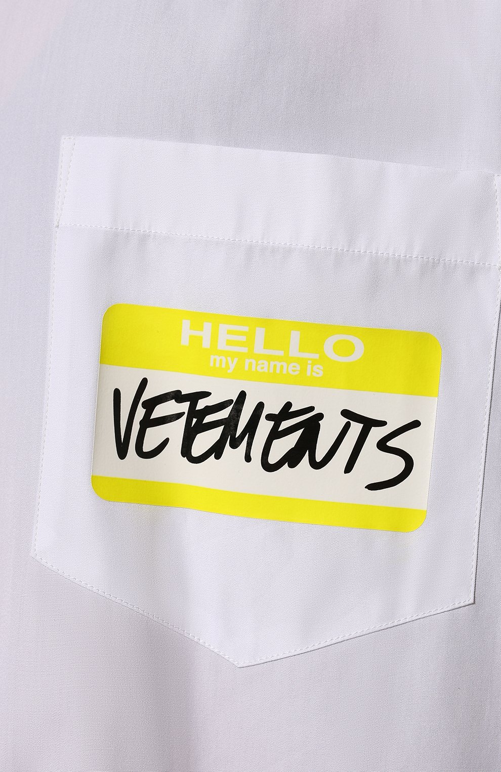 Хлопковая рубашка VETEMENTS, арт. UA53SH500W 1001/W, фото 5