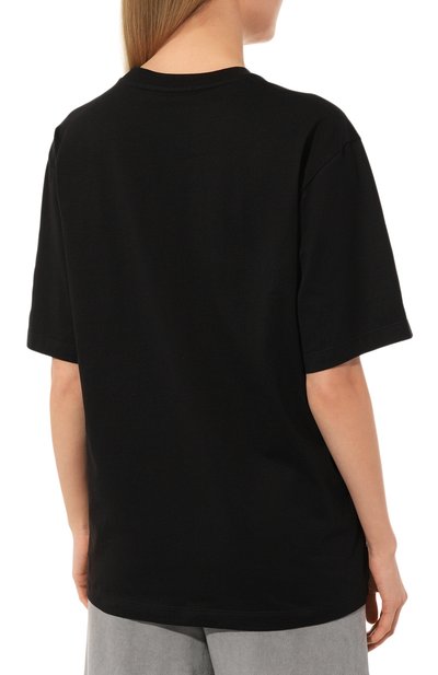 Хлопковая футболка MSGM черного цвета по цене 15350 руб., арт. 3442MDM125/237002, фото 4 Хлопковая футболка MSGM, арт. 3442MDM125/237002, фото 4