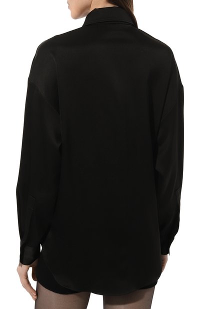 Атласная рубашка CHAPURIN черного цвета по цене 35000 руб., арт. BL/19907/28091-м/FW23-24, фото 4 Атласная рубашка CHAPURIN, арт. BL/19907/28091-м/FW23-24, фото 4