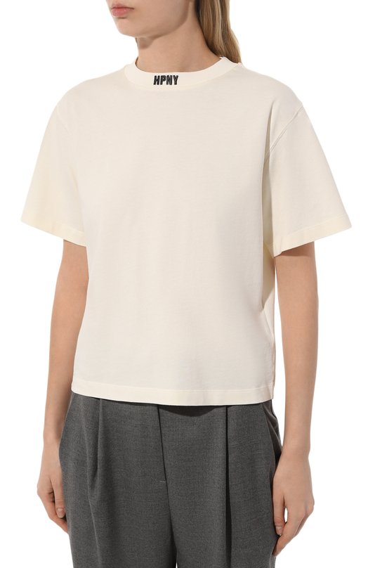 Хлопковая футболка Heron Preston Кремовый, фото 3