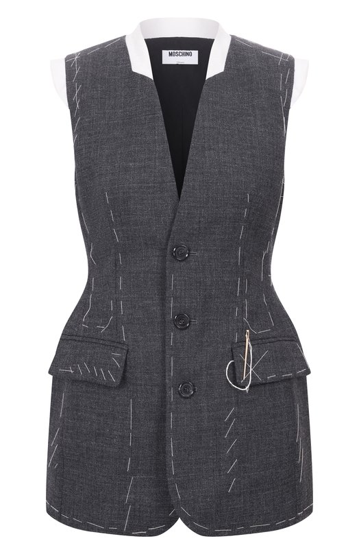 Шерстяной жилет Moschino A1001/5417 Серый A1001/5417