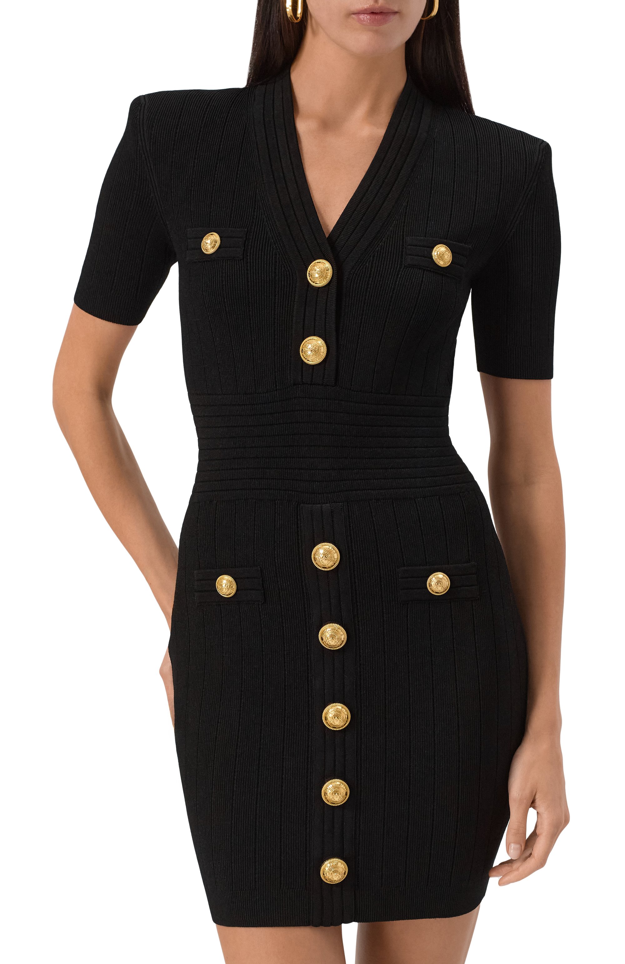 Платье из вискозы BALMAIN, арт. EF1R6045/KB07, фото 3