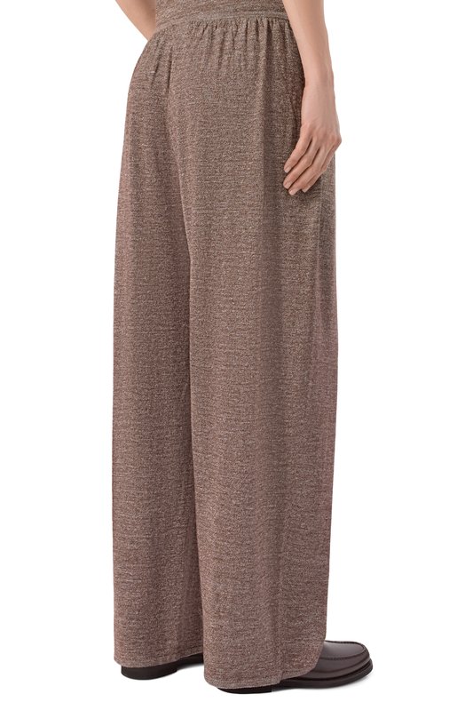 Брюки из шерсти и льна 12 STOREEZ 136409 Коричневый  136409 Фото 4