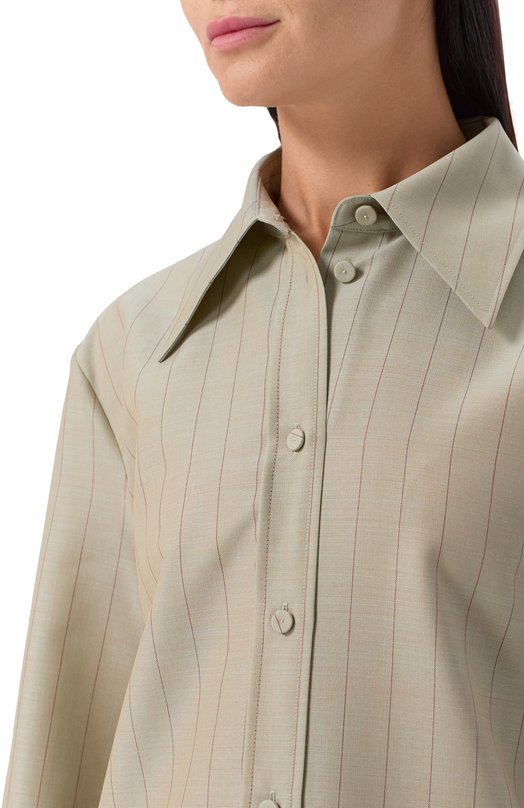 Шерстяная рубашка Jil Sander J02DL0255/J40275 Зелёный  J02DL0255/J40275 Фото 5